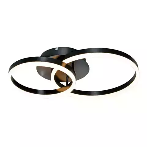 Plafon de Sobrepor LED Redondo Triplo 3000K 57W Bivolt Ø90cm Metal e Acrílico