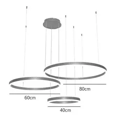 PENDENTE LED DOURADO+ACRÍLICO 40×60×80CM 226W 3000K - comprar online