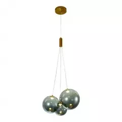 CONJUNTO DE PENDENTES DE LED 3000K 15W BIVOLT Ø33x25cm METAL E VIDRO BRONZE - comprar online
