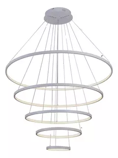 Lustre Pendente Moderno Anéis 5 Arco Pe Direito Duplo 110V/220V na internet