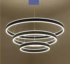 Lustre Pendente Led 3 Anéis Escovado 226w 3000k - comprar online