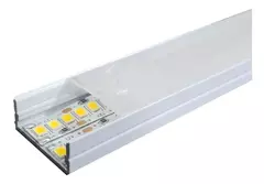 Imagem do Perfil led Duplo Branco 2m - Embutido ou Sobrepor