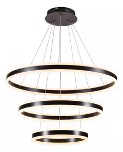 Lustre Pendente Led 3 Anéis Escovado 226w 3000k