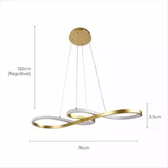 Pendente Infinito Moderno 40w Bivolt 3 Opções De Cor 110v/220v