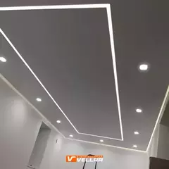 Perfil led Duplo Branco 2m - Embutido ou Sobrepor