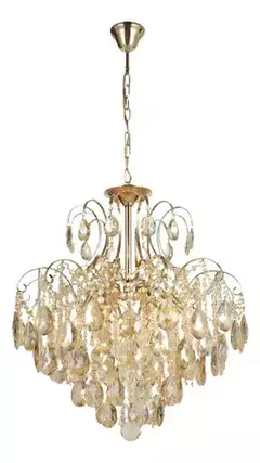 Lustre Clássico de Cristais Dourado Ø60cm - comprar online