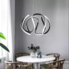 Pendente LED 3000K 39W Bivolt Ø20cm Metal e Silicone Preto na internet