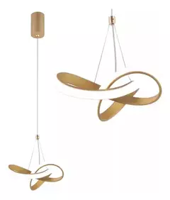 Pendente Cycle Dourado 20x18cm LED 20W 1400LM 3000K Bivolt para Salas e Quartos - comprar online