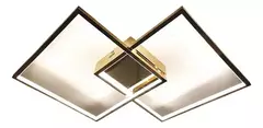 PLAFON DE SOBREPOR LED 3000K 39W BIVOLT 60X60CM INOX CHAMPANHE - comprar online