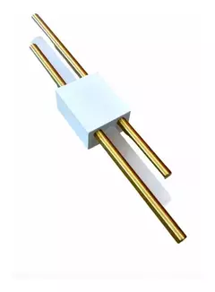 Arandela de Parede LED 3000K 6W Bivolt 49x8cm Metal e Acrílico Dourado - comprar online
