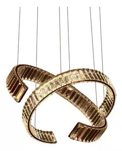 Pendente De Cristal Chanel 2 Anéis Led Para Sala De Jantar na internet