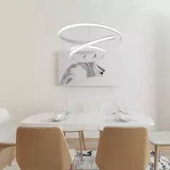 PENDENTE LED 3000K 56W BIVOLT Ø50X27CM METAL E SILICONE na internet