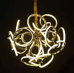 Pendente LED 3500K 69W Bivolt Ø60x60cm Metal e Acrílico - Sunshine Lustres e Iluminação