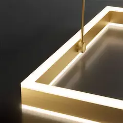 Pendente Lustre 80x80 Metal Acrílico228w - Sunshine Lustres e Iluminação