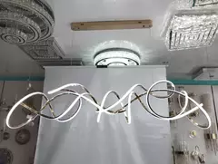 Pendente 150×30cm 131w 3000k Inox Dourado na internet