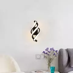 Arandela de Parede LED 3000K 20W Bivolt 35x14x13cm Alumínio e Silicone Preto na internet