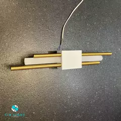 Arandela de Parede LED 3000K 6W Bivolt 49x8cm Metal e Acrílico Dourado na internet