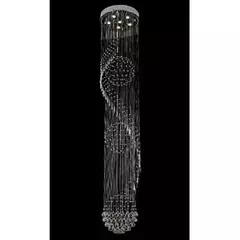 PENDENTE 50x250CM GU10 5Wx6, 3000K 3000LM METAL+CRISTAL CROMADO - comprar online