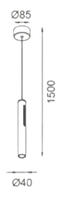 Luminária Pendente LED CYLINDER 7W - comprar online
