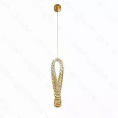 Pendente Ø45cm 12w 1200lm 3000k Bivolt Metal Dourado+Cristal Sindora - comprar online