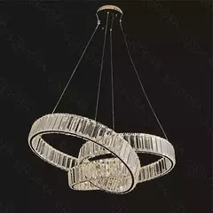 Pendente Ø60cm 70w 7000lm 3000k Bivolt Metal Dourado+Cristal Transparente Cabo:2m - comprar online