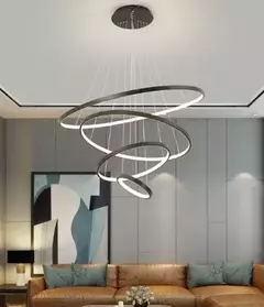 Pendente Lustre Ø80cm Metal Silicone 125w - loja online