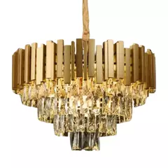 Lustre Dourado Vana Cristal Dcd00458 E14 Sindora 127/220V