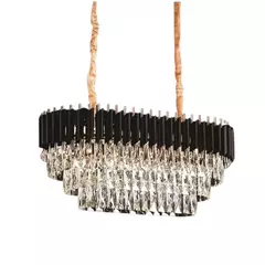 Pendente Lustre 75cm Metal Cristal