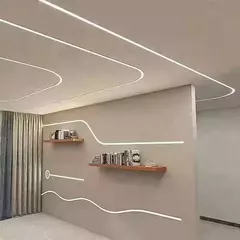 Barra Perfil de led Branco 2m - Embutido ou Sobrepor - Sunshine Lustres e Iluminação