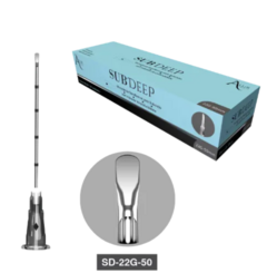 MICROCANULA ALUR SUBDEEP 22G x 50MM C/ AGULHA AUXILIAR - CAIXA C/ 10 UND - comprar online