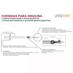 SERINGA P/ INSULINA 1,0 ML COM AGULHA - 8mm - 30G - BLISTER INDIVIDUAL - CX 100 UND. - Class Doctor Produtos para Saúde
