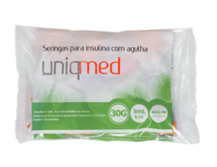SERINGA P/ INSULINA 1,0 ML COM AGULHA - 8mm x 0,30mm - 30G - PCT 10 UND.