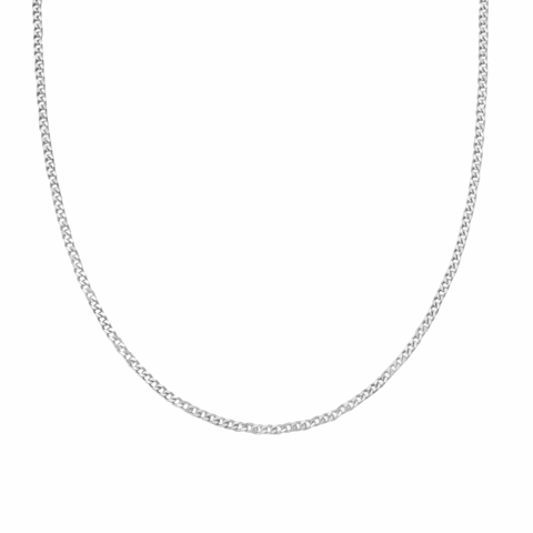 Corrente Masculina Grumet 1MM - Prata 925**