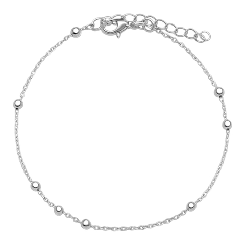 Pulseira Bolinhas P - Prata Folheada'