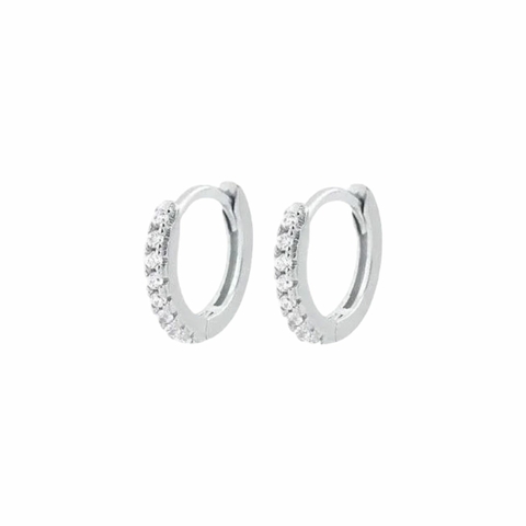 Argolinha Cravejada I P - Prata 925**