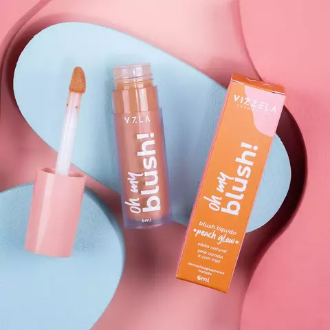 Blush líquido - Vizzela cor 02 – Peach Glow**