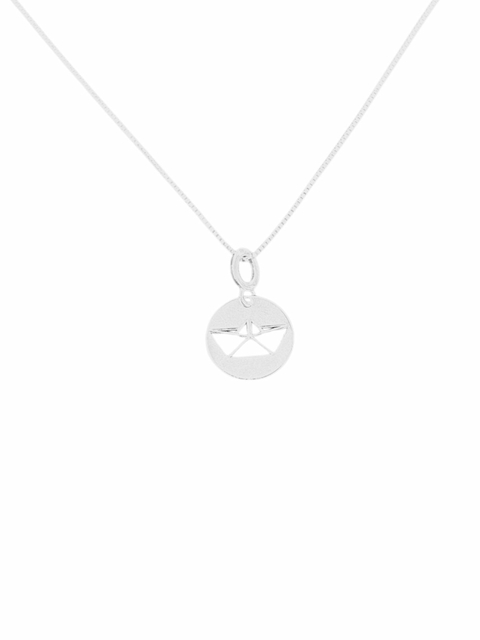 Colar Barquinho Origami - Prata 925