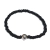 pulsera "negro" dona y bolita de plata, elastizada negro en internet