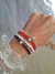 pulsera "negro" dona y bolita de plata, elastizada negro - comprar online