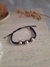 pulsera hilo negro 3 bolas 8mm plata 925 - Ninah joyas