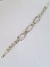 Pulsera plata y oro panter centros oval - Ninah joyas