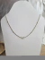 Cadena plata y oro maciza espiga 50cm en internet