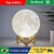 Luminária Lua Cheia 3d Abajur Touch 15cm Núcleos Quarto Galáxia Universo Deco