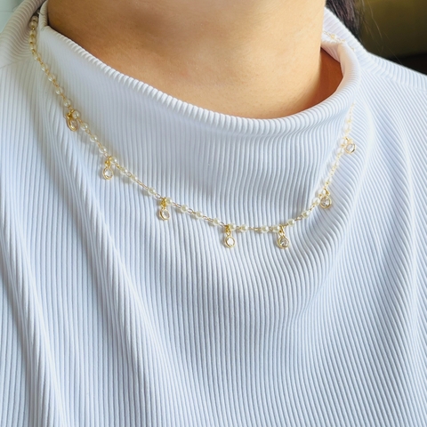 Colar de Pérolas Banhado a Ouro - comprar online