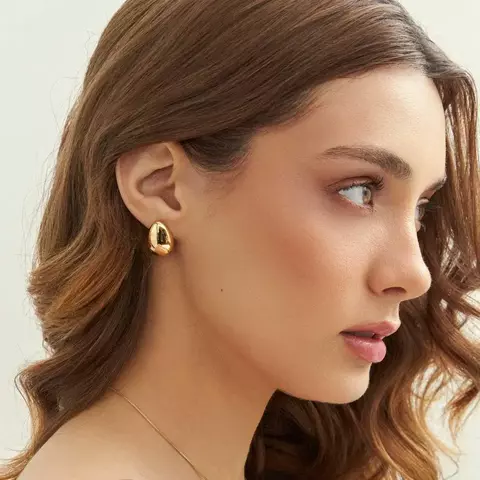 Brinco de Gota Banhado a Ouro