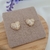 Kit de Brincos e Colar de Coração Cravejado Banhado a Ouro na internet