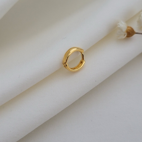 Piercing Argola Click Lisa Banhado a Ouro