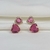 Brinco Ear Cuff de Corações Rosa Banhado a Ouro na internet