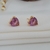 Brinco Cristal de Coração Roxo Banhado a Ouro na internet