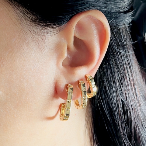 Trio Meia Argola Ponto Luz - comprar online